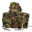 Genuine Dutch army DPM woodland camouflage combat rucksack backpack with 40L capacity and multiple secure compartments