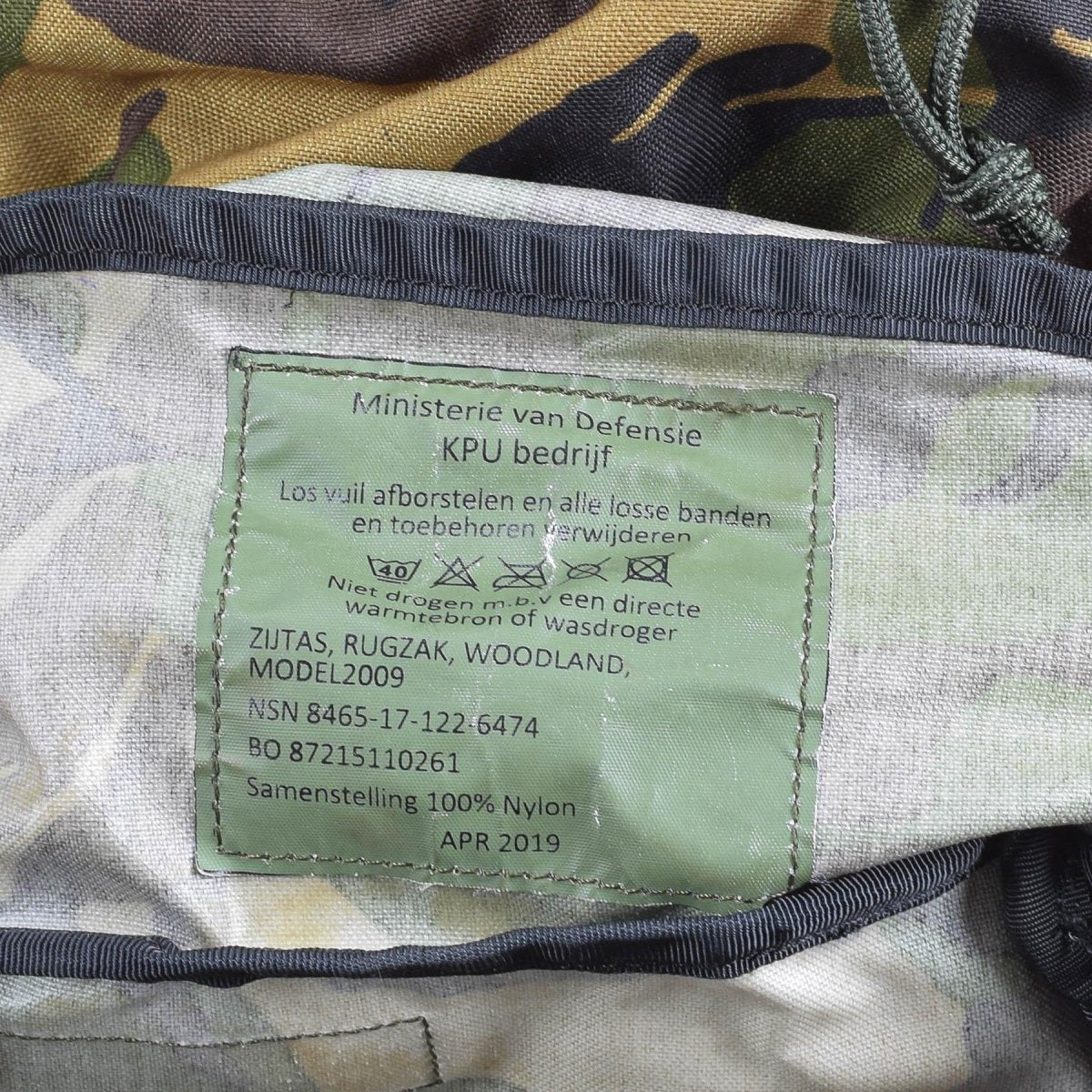 Genuine Dutch Military backpack DPM pattern rucksack combat 60L tactical daypack