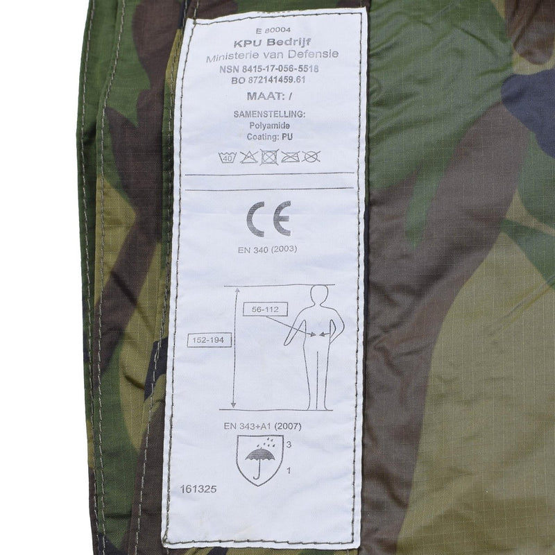 Genuine Dutch poncho tent shelter DPM camouflage waterproof ripstop material NEW