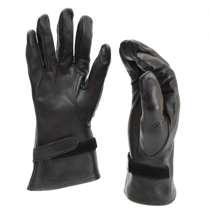 Genuine French army gloves Military issued leather black France surplus NEW - GoMilitar
