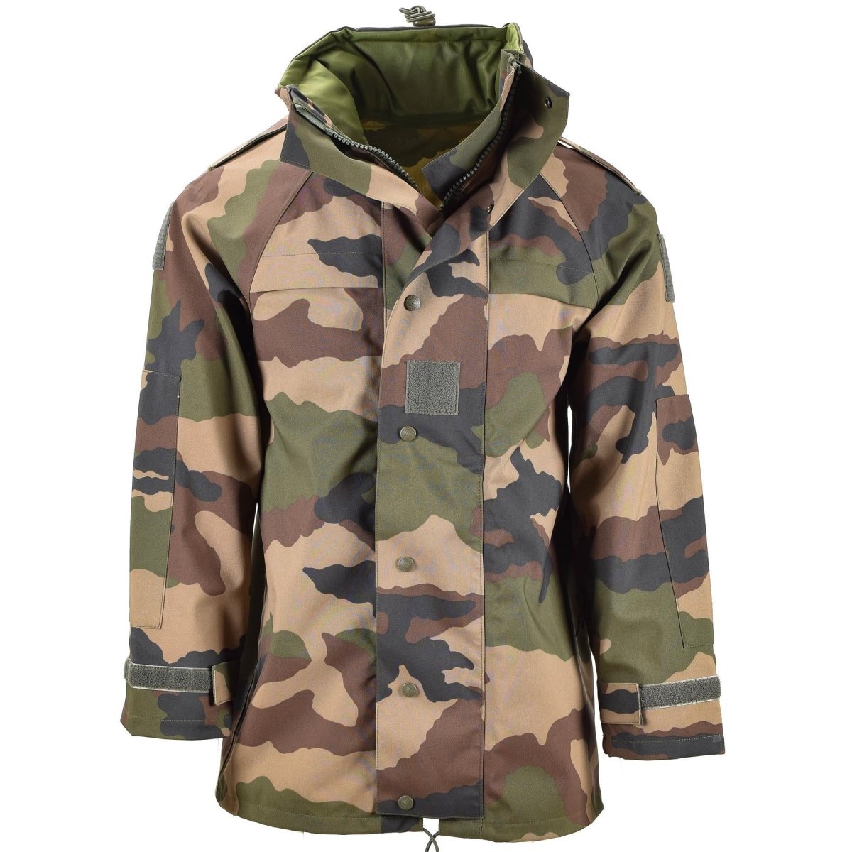 Genuine French army waterproof trilaminate jacket camo goretex hooded rain parka
