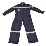 Genuine French navy coverall thermostable marine jumpsuit solid dark blue NEW
