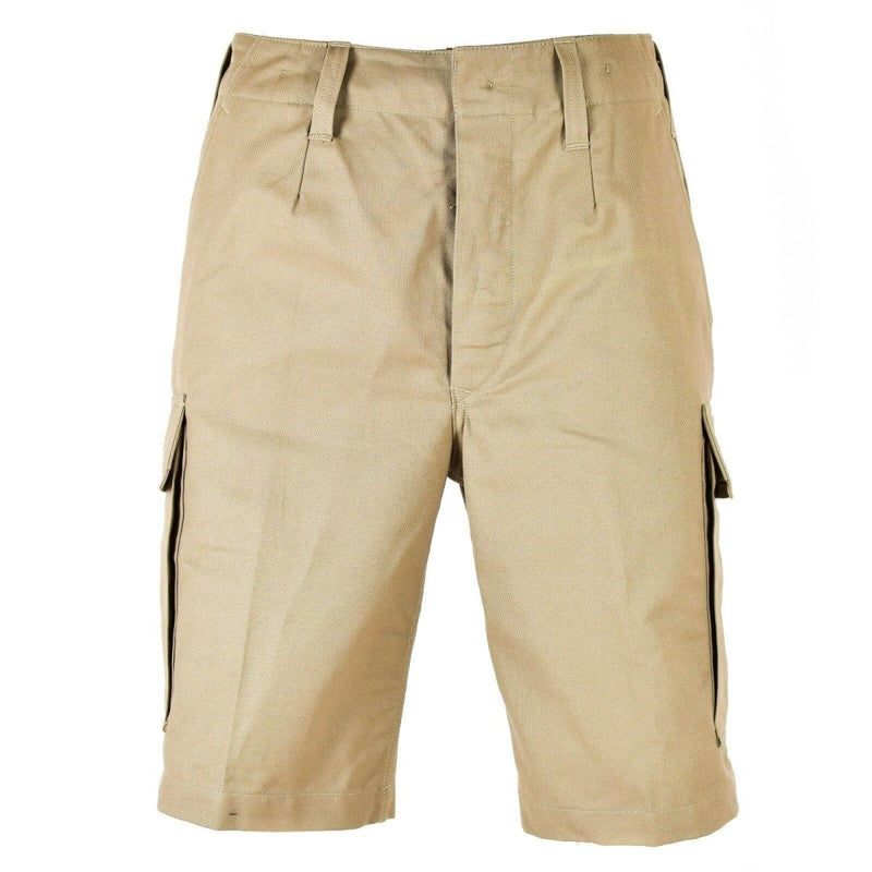 Genuine German army issue MOLESKIN SHORTS Durable cargo summer Khaki Beige NEW - GoMilitar