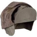 Genuine German Army Military Winter Pile Cap Olive drab OD hat warm cold weather - GoMilitar