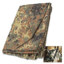 Genuine German army Shelter half tarpaulin fleckt. waterproof canvas tent poncho - GoMilitar