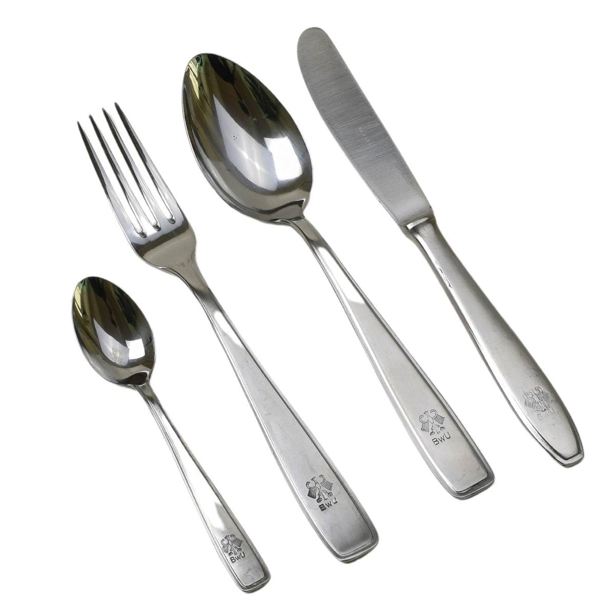 Genuine German military full eating utensil set cutlery cups plates camping NEW