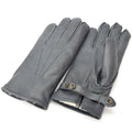 Genuine German Police leather gloves patrol grey lined wool 100% winter warm NEW