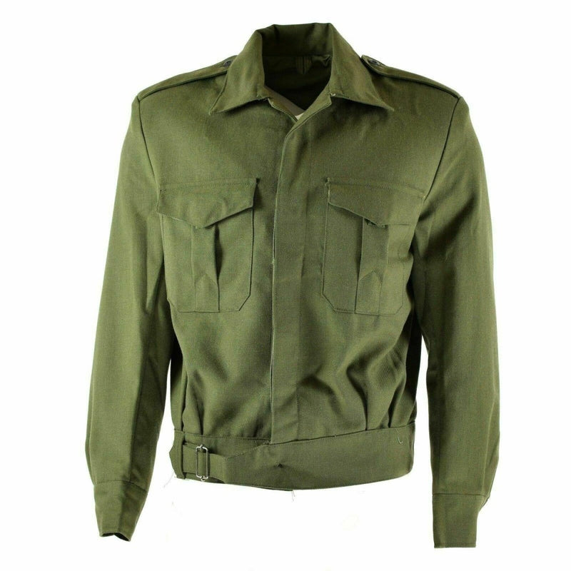 Genuine Greek army Field Ike jacket gabardine wool blaze Olive military NEW - GoMilitar