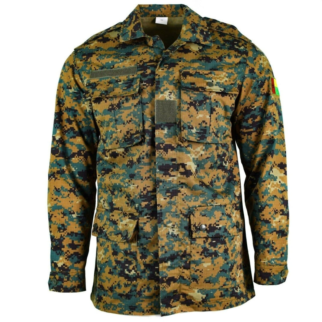 Genuine Guinee Bissau army jacket RipStop digital savana camo military issue NEW