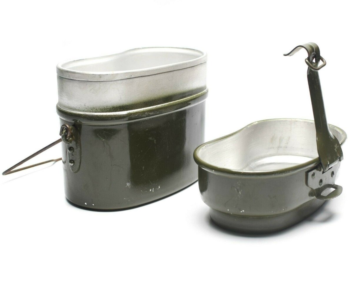 Genuine Hungarian Army mess kit. Aluminium military bowler pot 2pcs set