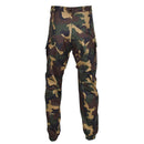 Hungarian military M1990 woodland camo field pants with reinforced knees and multiple cargo pockets, new condition.