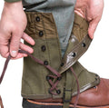 Genuine italian army Gaiters canvas OD olive hiking military surplus M70 combat
