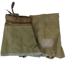 Original vintage Italian army olive canvas gaiters designed for hiking and outdoor military use M70 combat style
