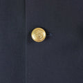 Genuine Italian army navy Coat black long officer Italy police wool rayon NEW