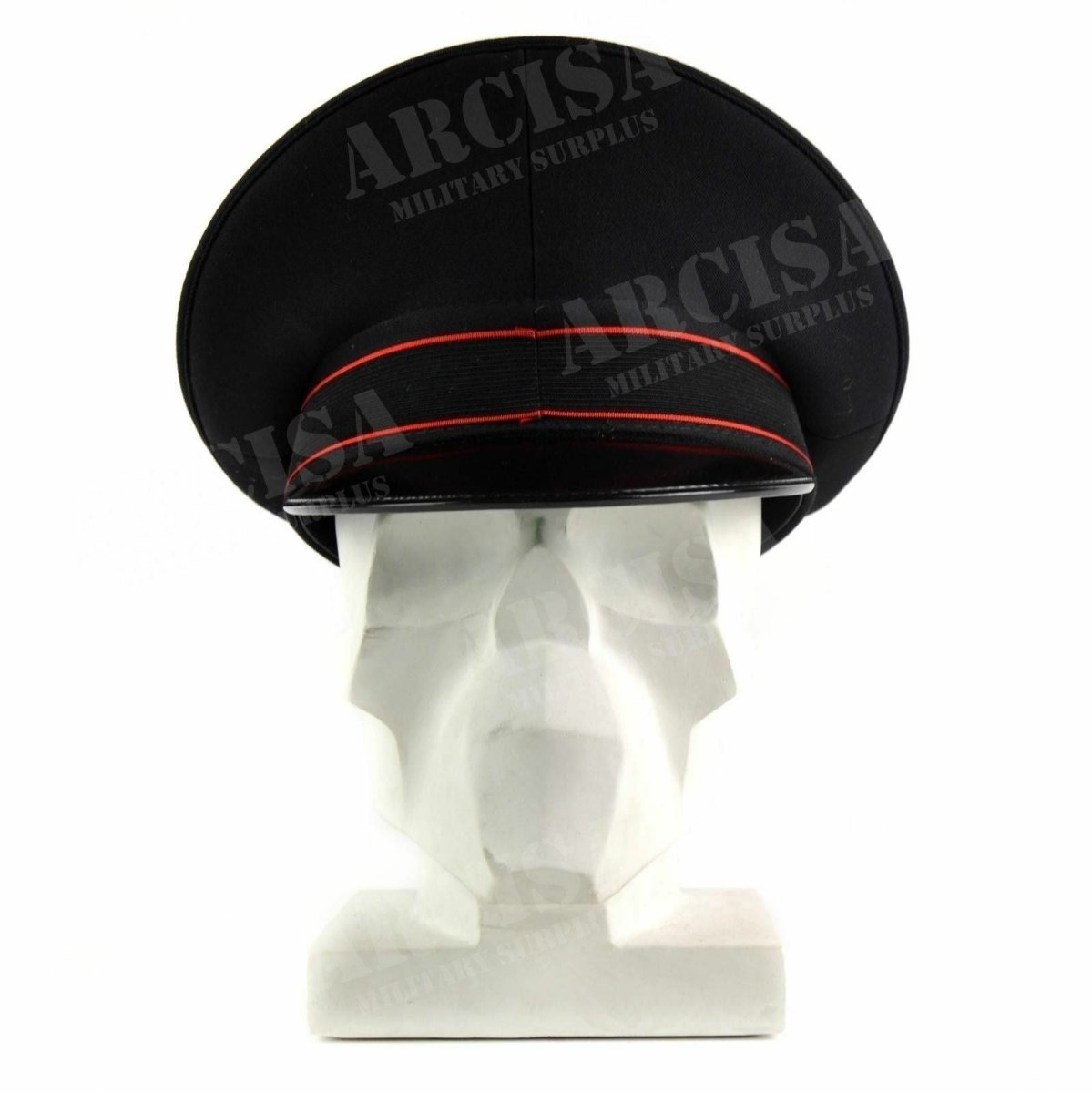 Genuine Italian Army peaked cap Military Police visor forage cap Black NEW