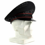 Genuine Italian Army peaked cap Military Police visor forage cap Black NEW