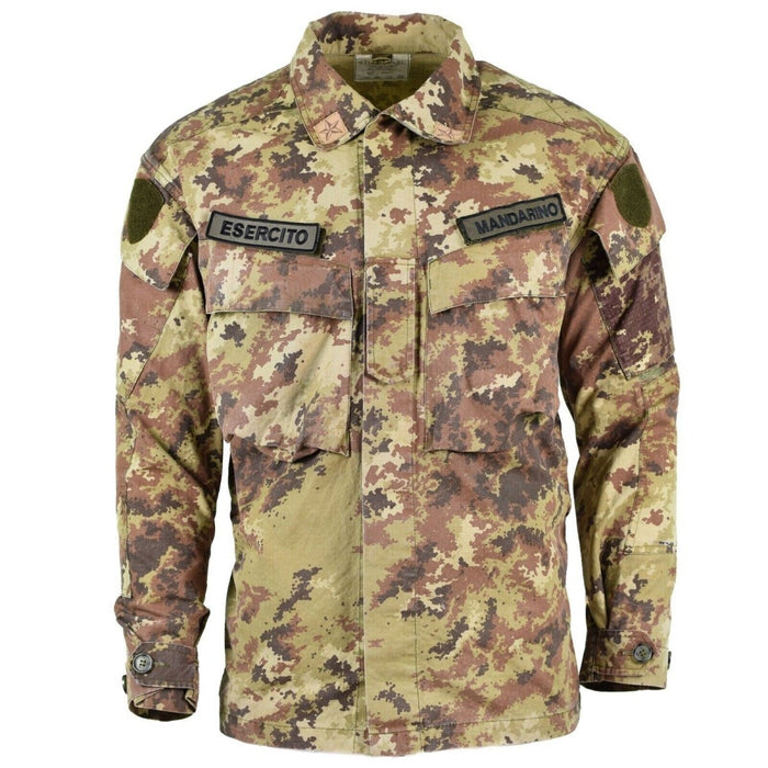 Genuine Italian army Rip Stop Vegetato camo ACU jacket combat field shirt Blouse - GoMilitar