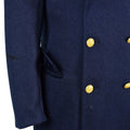 Genuine Italian army Wool Overcoat blue military officer air force long coat