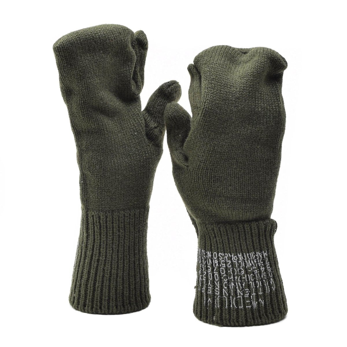 Genuine U.S. Military Trigger finger mittens wool warmers green army surplus NEW