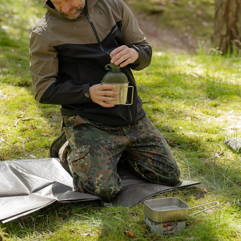 German Army Groundsheet Underlay Tarpaulin OD Military Waterproof Tarp Pad NEW