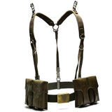 German army Y-strap suspenders belt webbing set system tactical harness pack kit