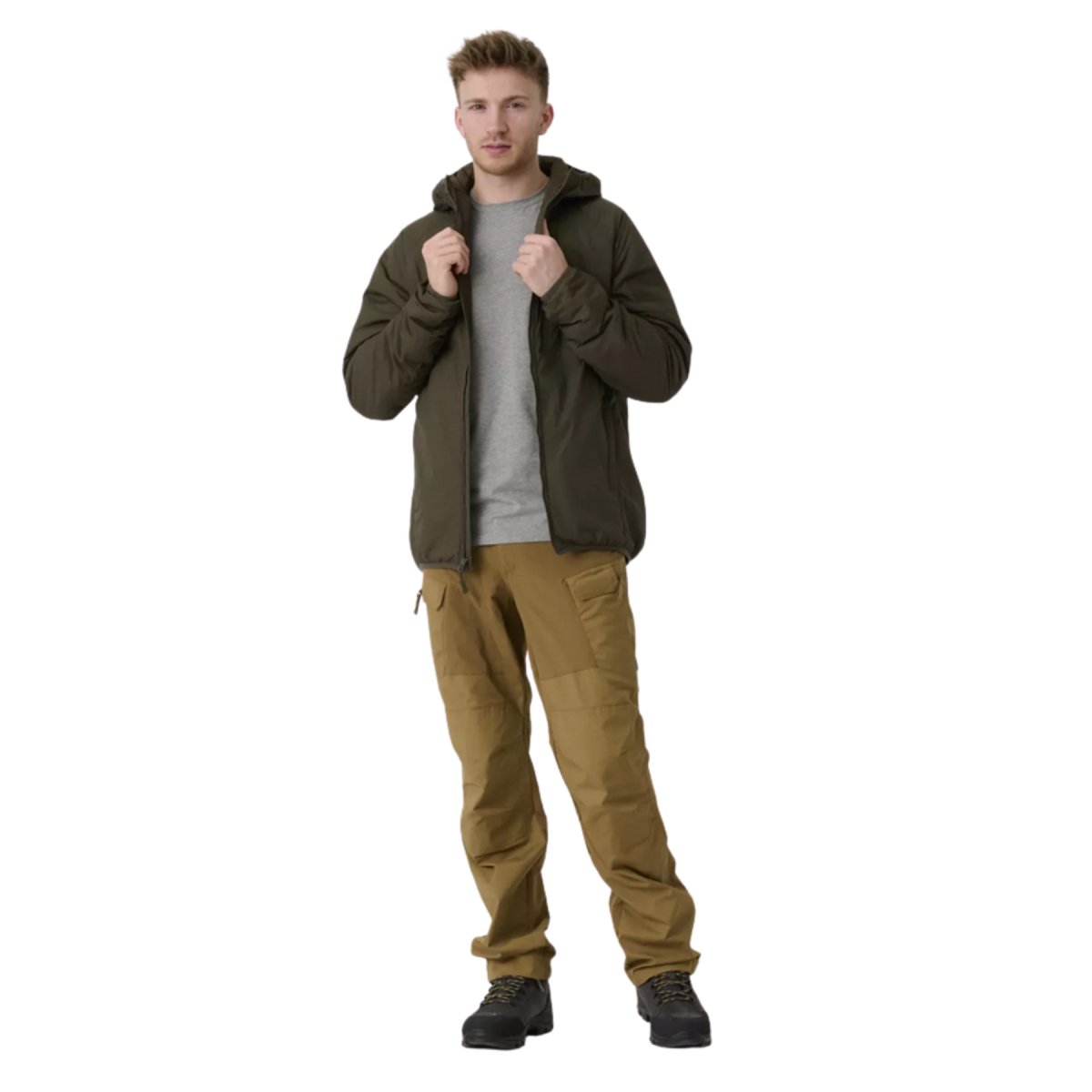 Helikon-Tex Wolfhound Hoodie Jacket Nylon Windpack Insulated Woodland Camo