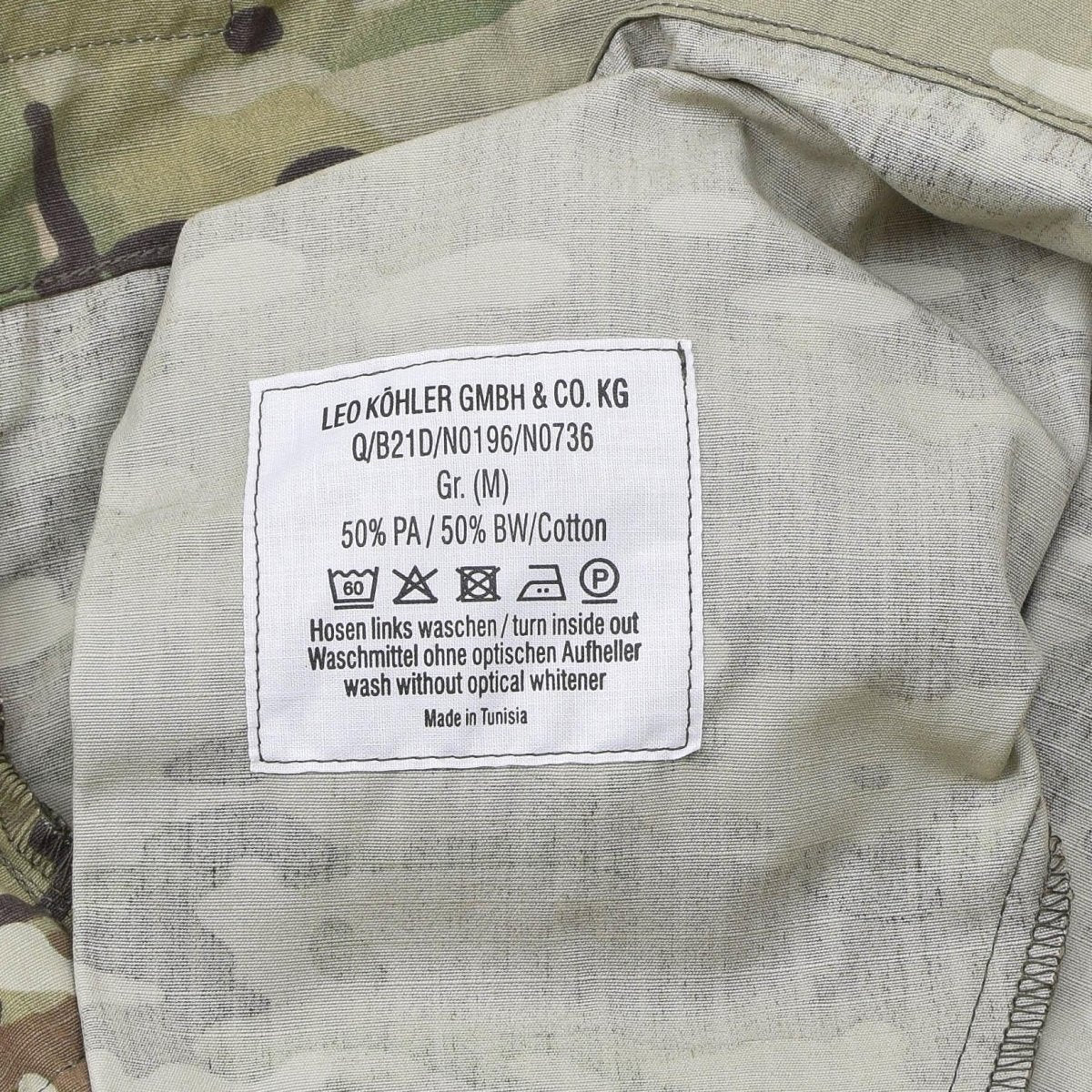 Leo Kohler cargo pants reinforced ripstop ACU duty trousers MTP camouflage