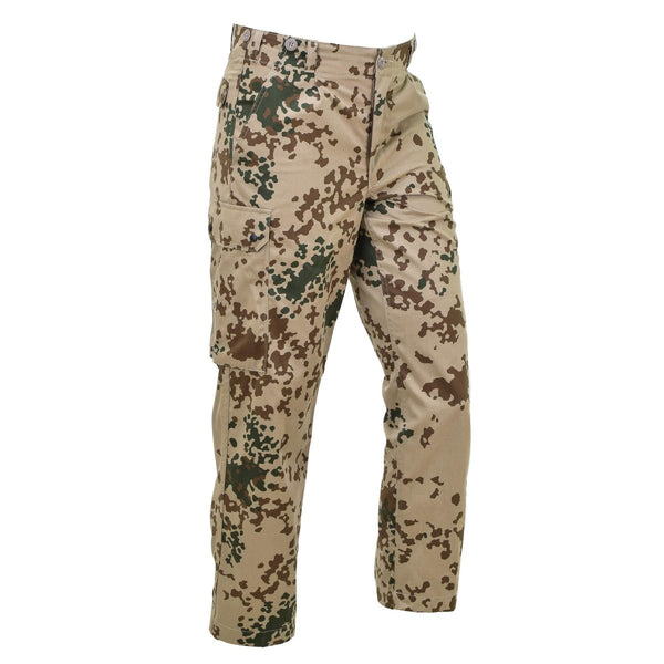 Leo Kohler military tactical field pants in Tropentarn camo with cargo pockets and reinforced stitching.