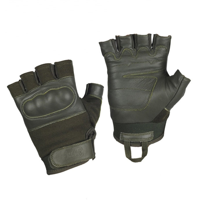 M - TAC Assault Tactical Mk. 4 Fingerless Gloves Knuckles Cushioning Pads Olive - GoMilitar