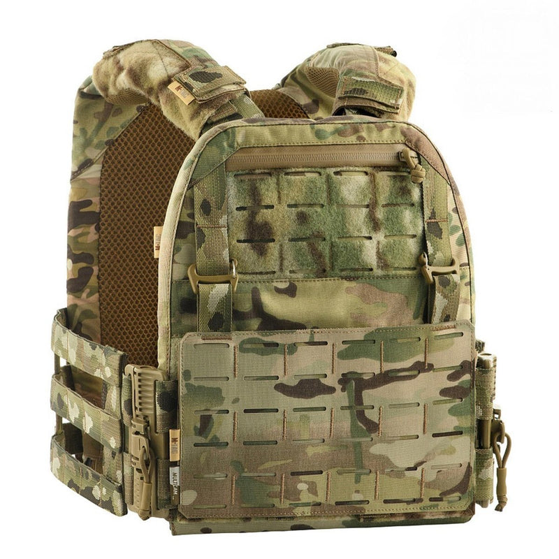 M - TAC Military Plate Carrier Vest tactical quick - release mag pouches Multicamo - GoMilitar