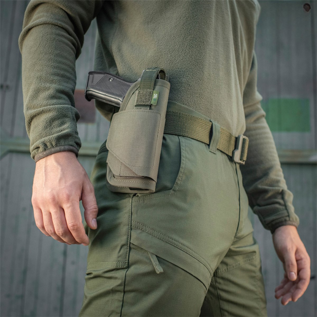 M-TAC Pistol Holster Right Handed Adjustable Strap MOLLE Interface Olive