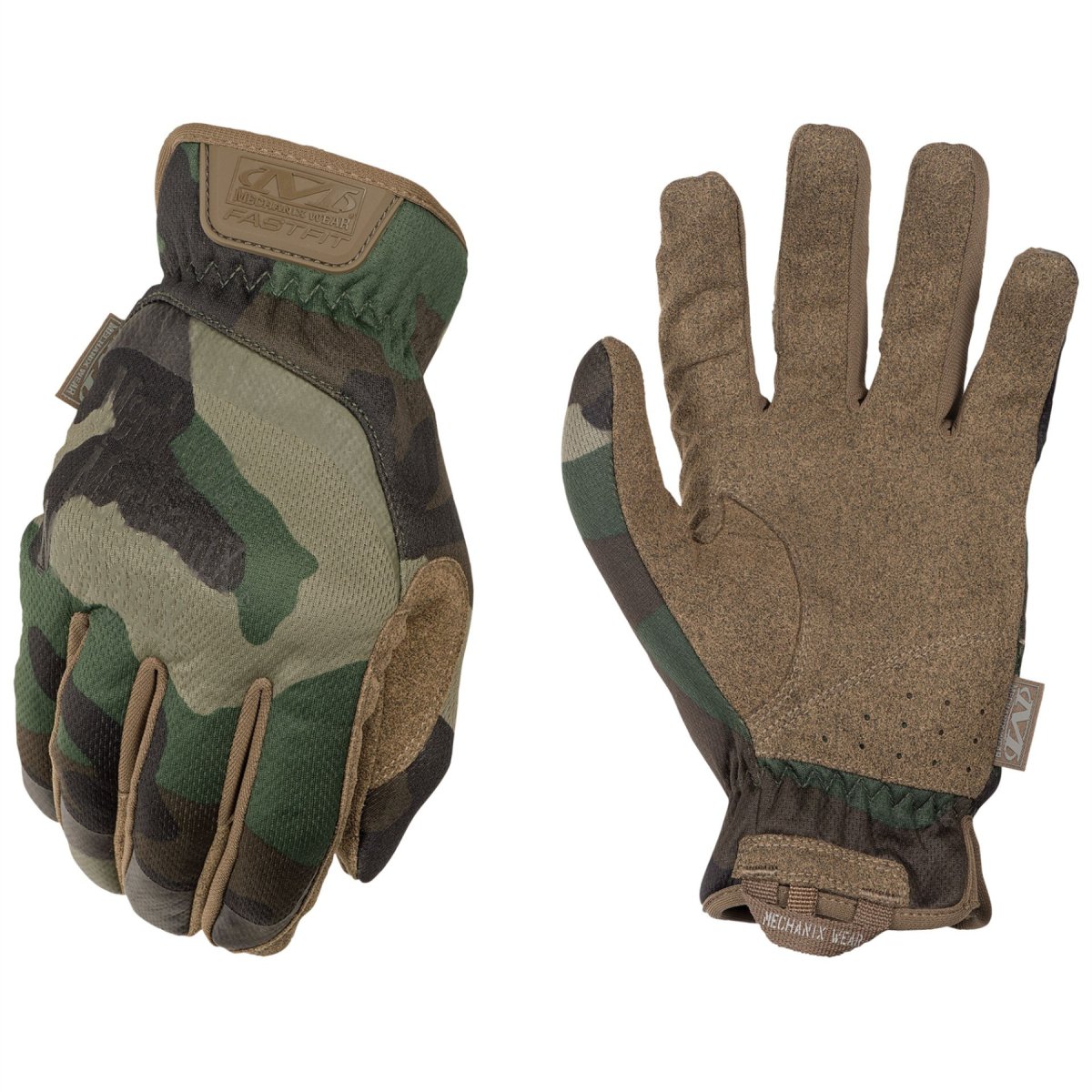 Mechanix Wear Fastfit Gen 2 Tactical Gloves Elasticated Cuffs Woodland Camo
