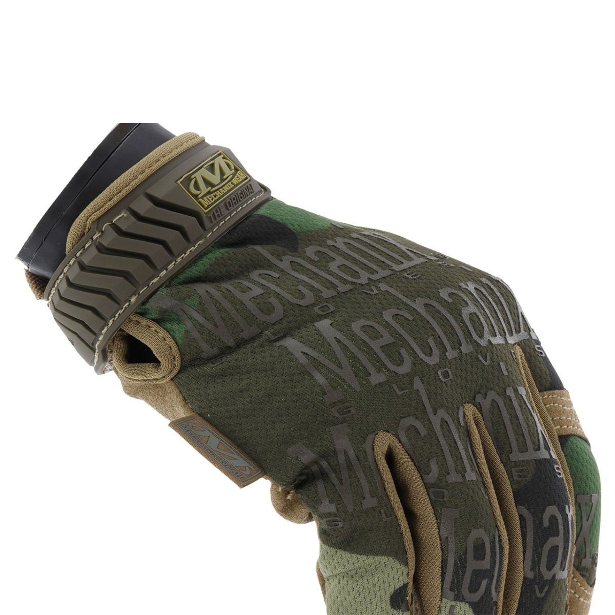 Mechanix Wear Tactical Gloves Breathable Lycra Finger Inserts Woodland Camo