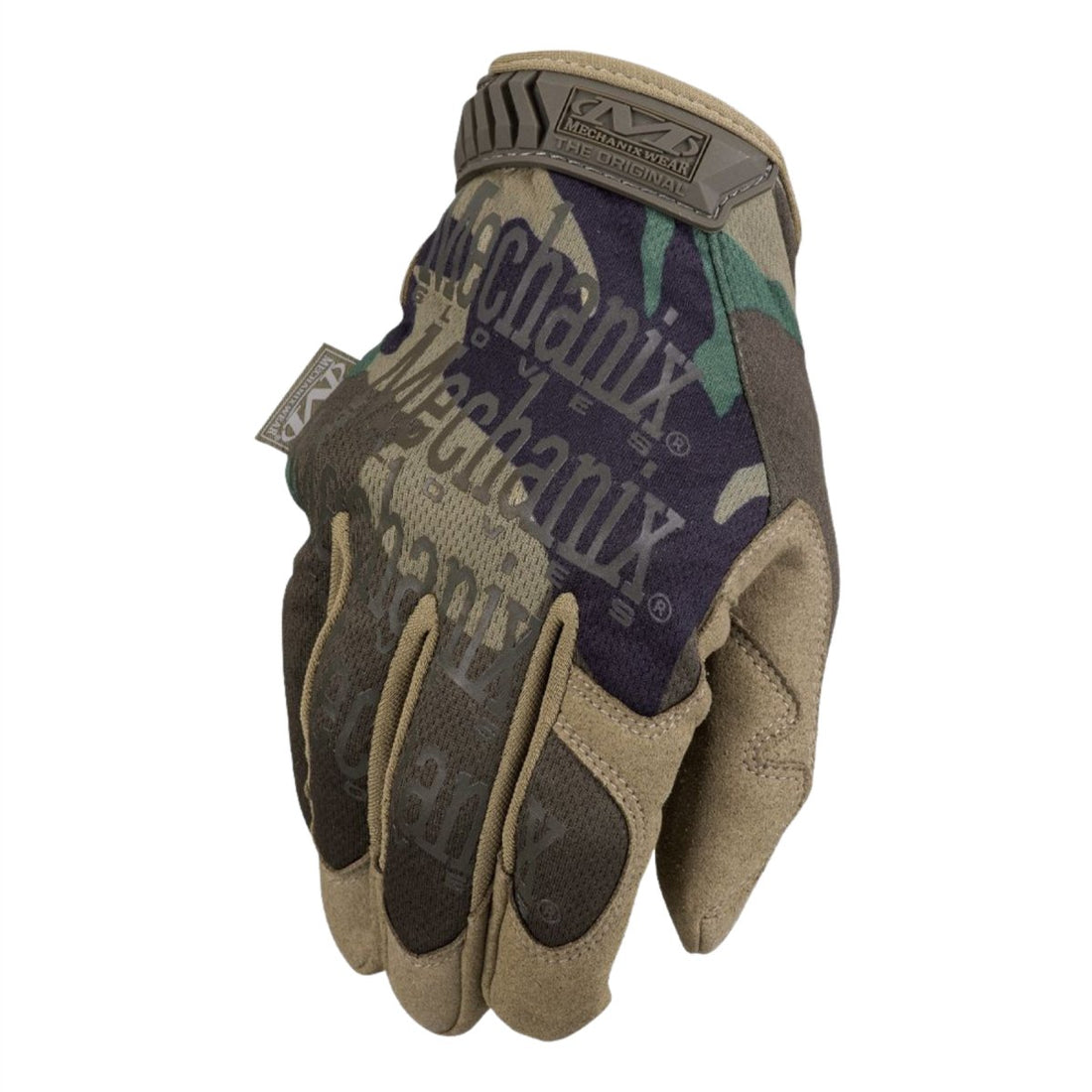 Mechanix Wear Tactical Gloves Breathable Lycra Finger Inserts Woodland Camo