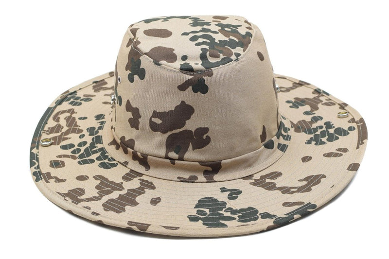 MFH brand military style panama hat in tropentarn camouflage with wide brim and breathable ventilation holes