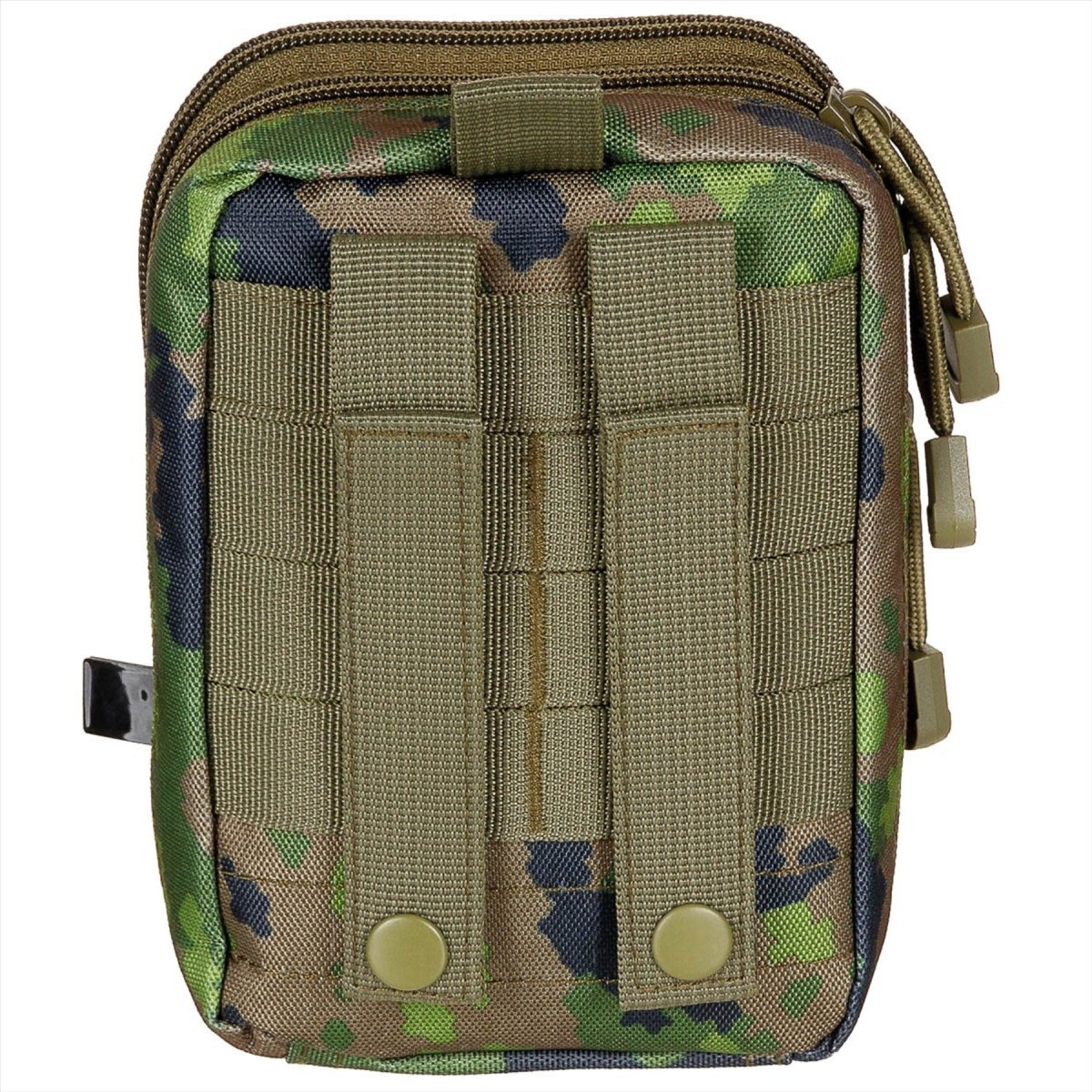 MFH Compact EDC Pouch 2 Compartments MOLLE Fastening Straps M05 Camouflage