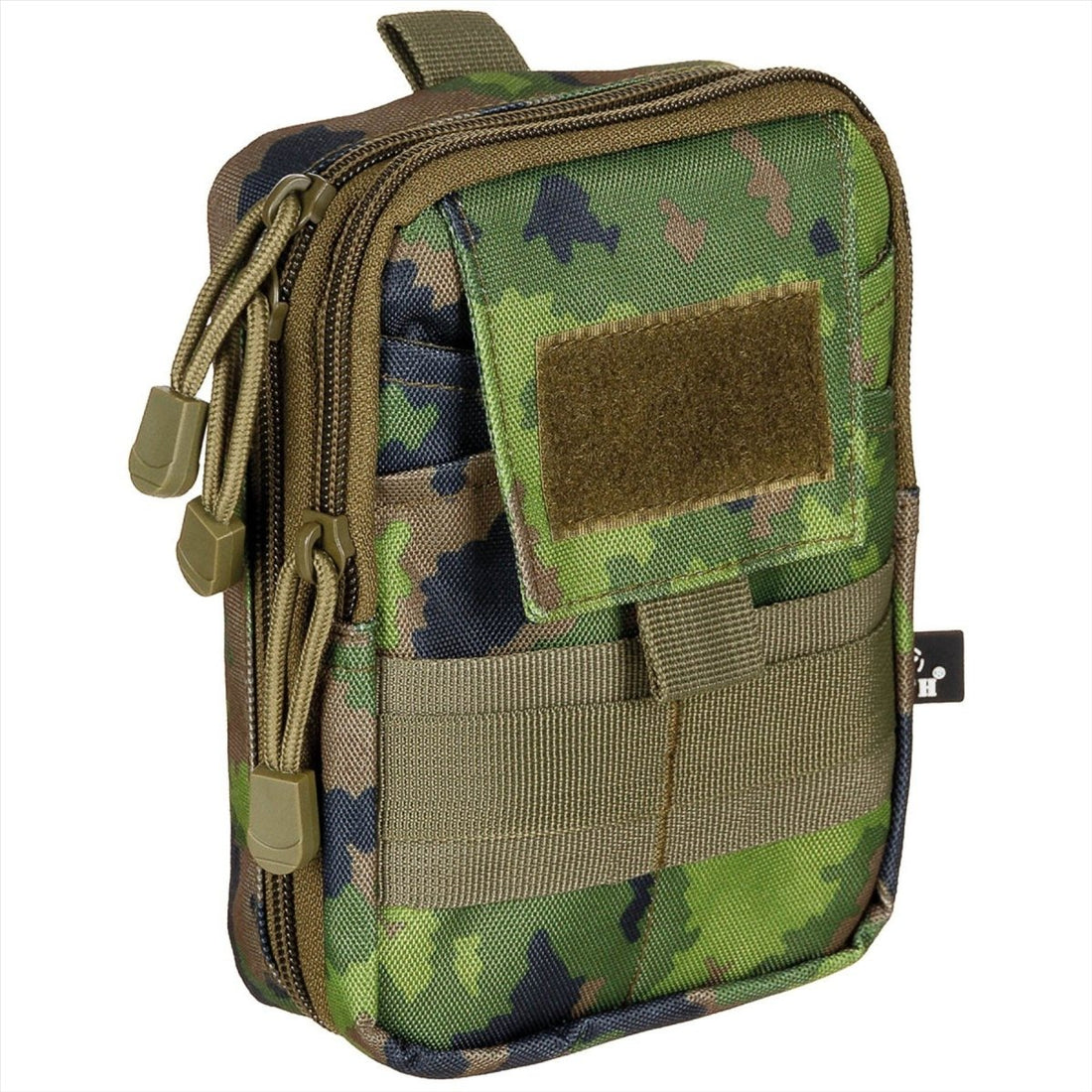 MFH Compact EDC Pouch 2 Compartments MOLLE Fastening Straps M05 Camouflage