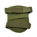 MFH military style knee pads protector hook and loop closure olive plastic shell