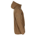 MFH military style tan tactical hooded fleece jacket outdoor hiking full zip NEW