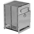 MFH rocket stove stainless foldable BBQ grate camping grill outdoor BBQ cookware