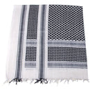 MFH Shemagh Scarf Classic Tactical Cotton Desert Wrap Black White - GoMilitar