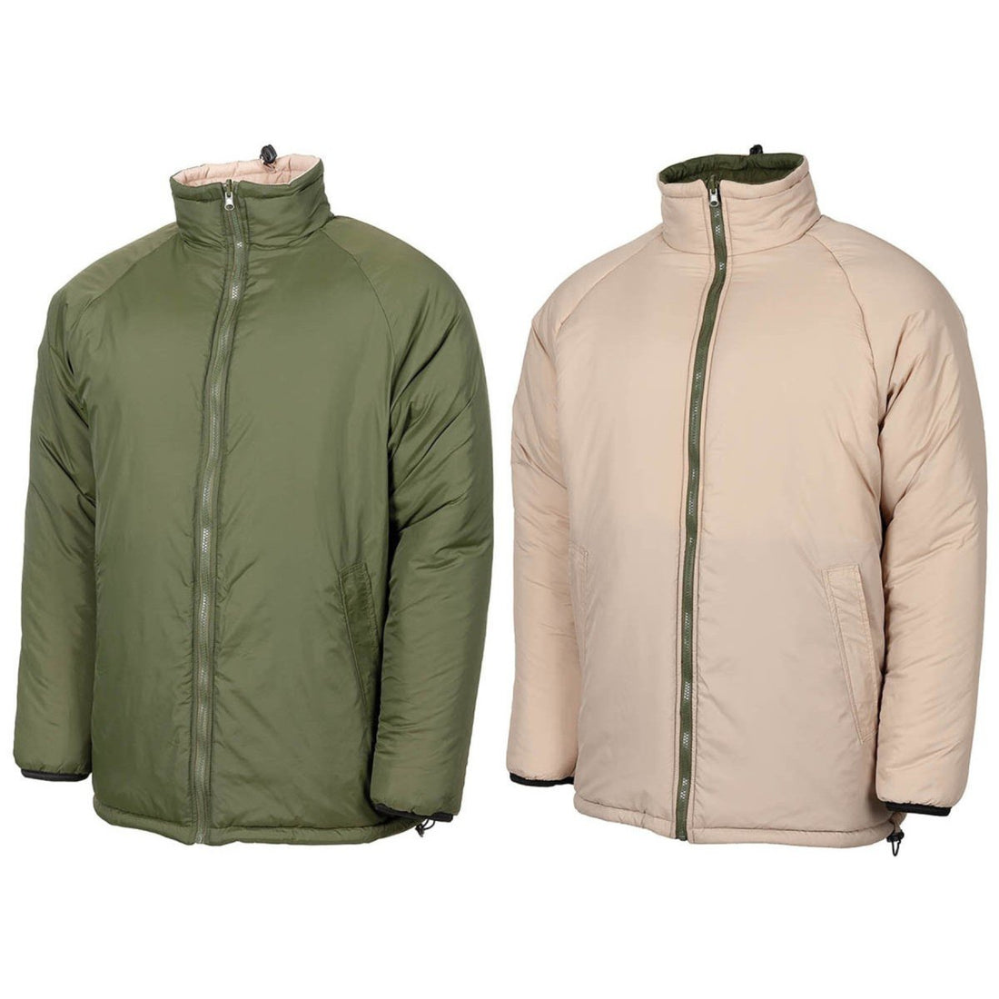 MFH Thermal Jacket Insulated Reversible Elastic Sleeve Ends Olive Khaki