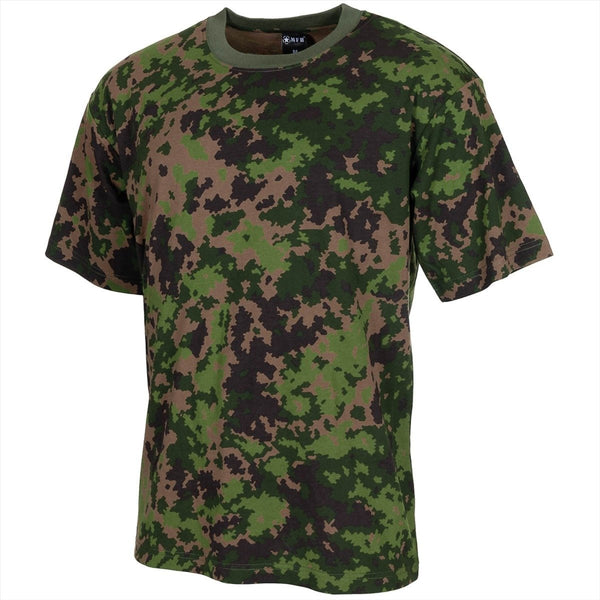 MFH U.S. Military Style T-Shirt Crew Neck Short Sleeved Finnish M05 Camo
