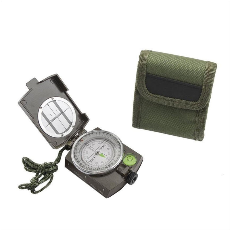 MIL-TEC Army Compass Metal Casting Viewfinder Included Case Navigation Olive