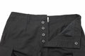 Mil-Tec Brand German Army style black prewashed Moleskin bermuda military shorts