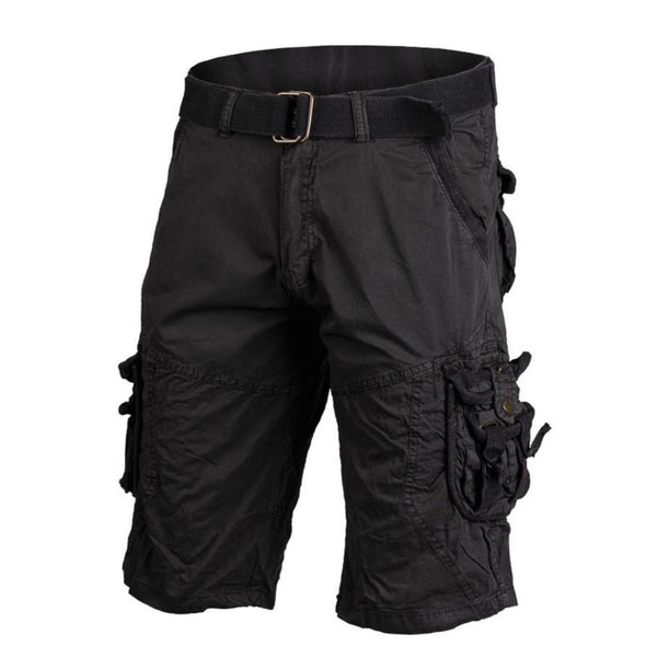 Mil-Tec Brand Germany Military style black cargo shorts prewashed vintage style