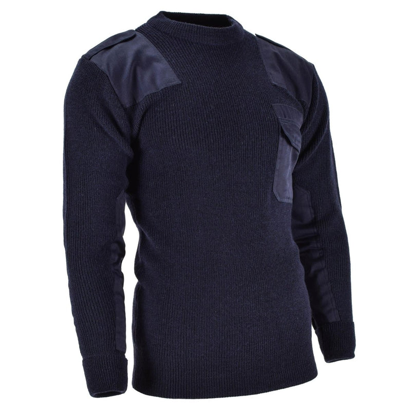 Mil - Tec brand Men Sweater German pullover Commando Jumper Navy Blue sweater Wool - GoMilitar