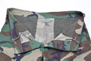 Close-up of Mil-Tec U.S. Military-style woodland camo ripstop BDU cargo pants waistband and interior details