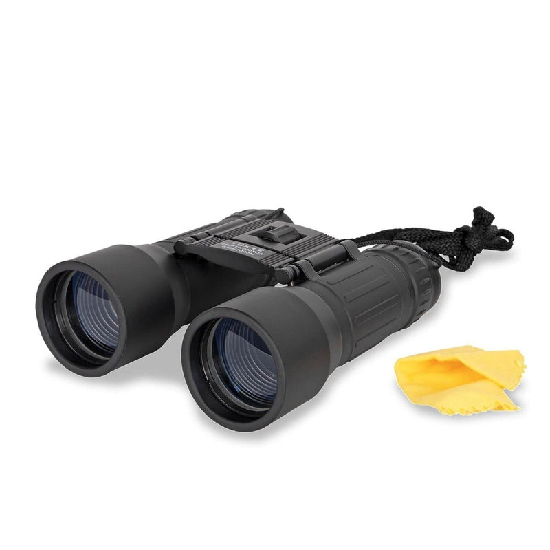 MIL-TEC Collapsible Binoculars 10x42 Diopter Fine Tuning Carrying Pouch Black