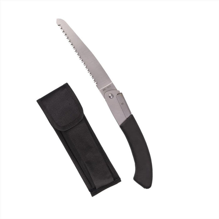 Mil-Tec Compact Folding Saw Stainless Steel Blade Nylon Pouch Included - GoMilitar